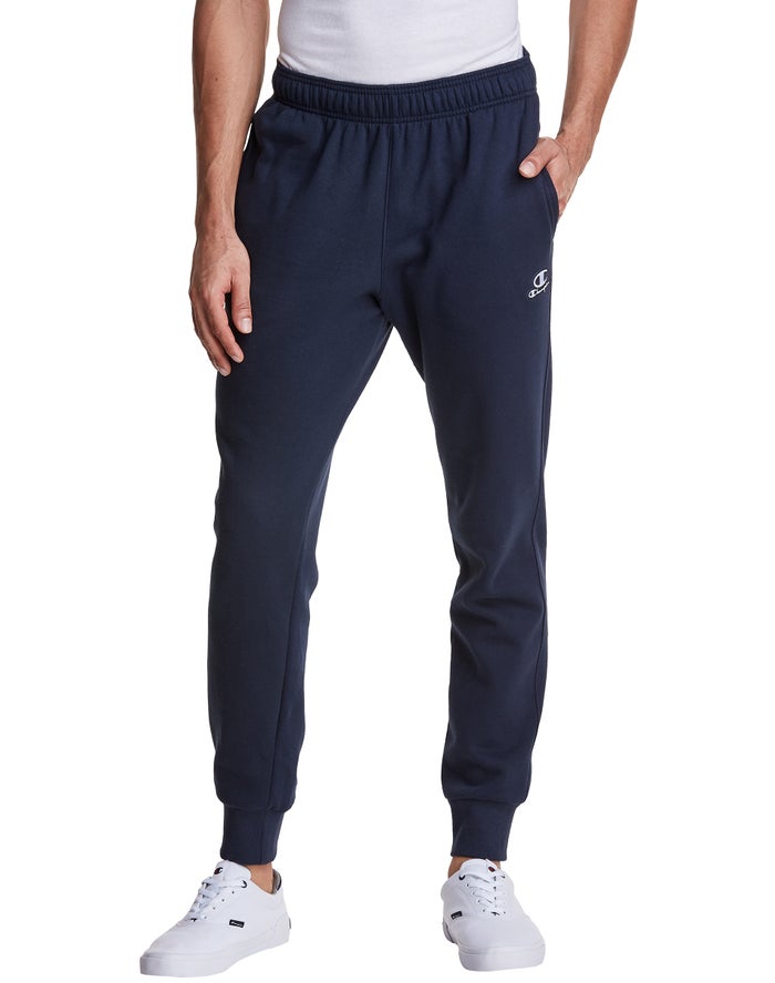 Champion Herre Joggingbukser Mørkeblå - Classic Fleece - Danmark TFE-749853